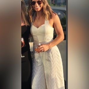 Anthropologie white jumpsuit